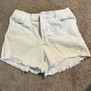 Rewash White Distressed Denim Shorts